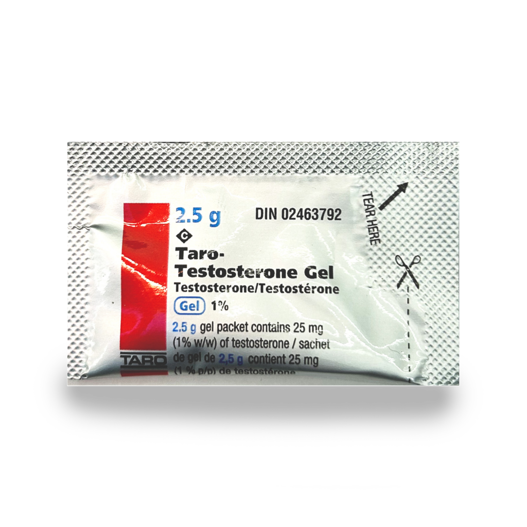 TESTOSTERONE GEL 2.5mg [30 UNIT DOSE] [1 month supply]- no box – TARO